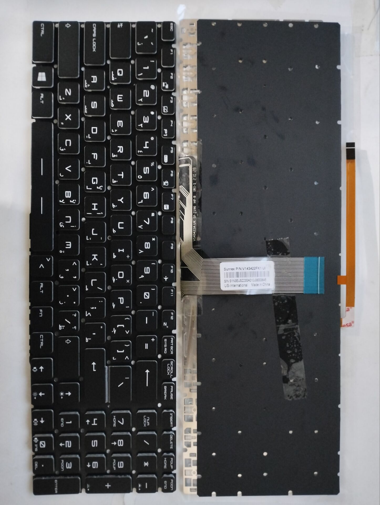 Picture of New Replacement Laptop Keyboard For MSI GS60 colorful backlight BLACK Backlit,White Side (OEM) AR Layout